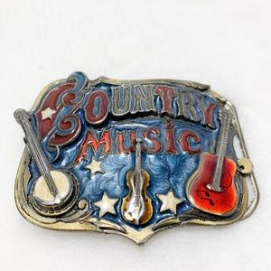 1982 "Country Music" Western Belt Buckle
